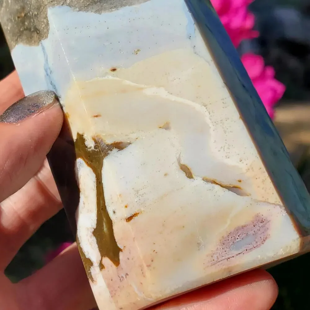 Ocean Jasper Blue Pink Druzy Sea Crystal Tower Point 508 grams